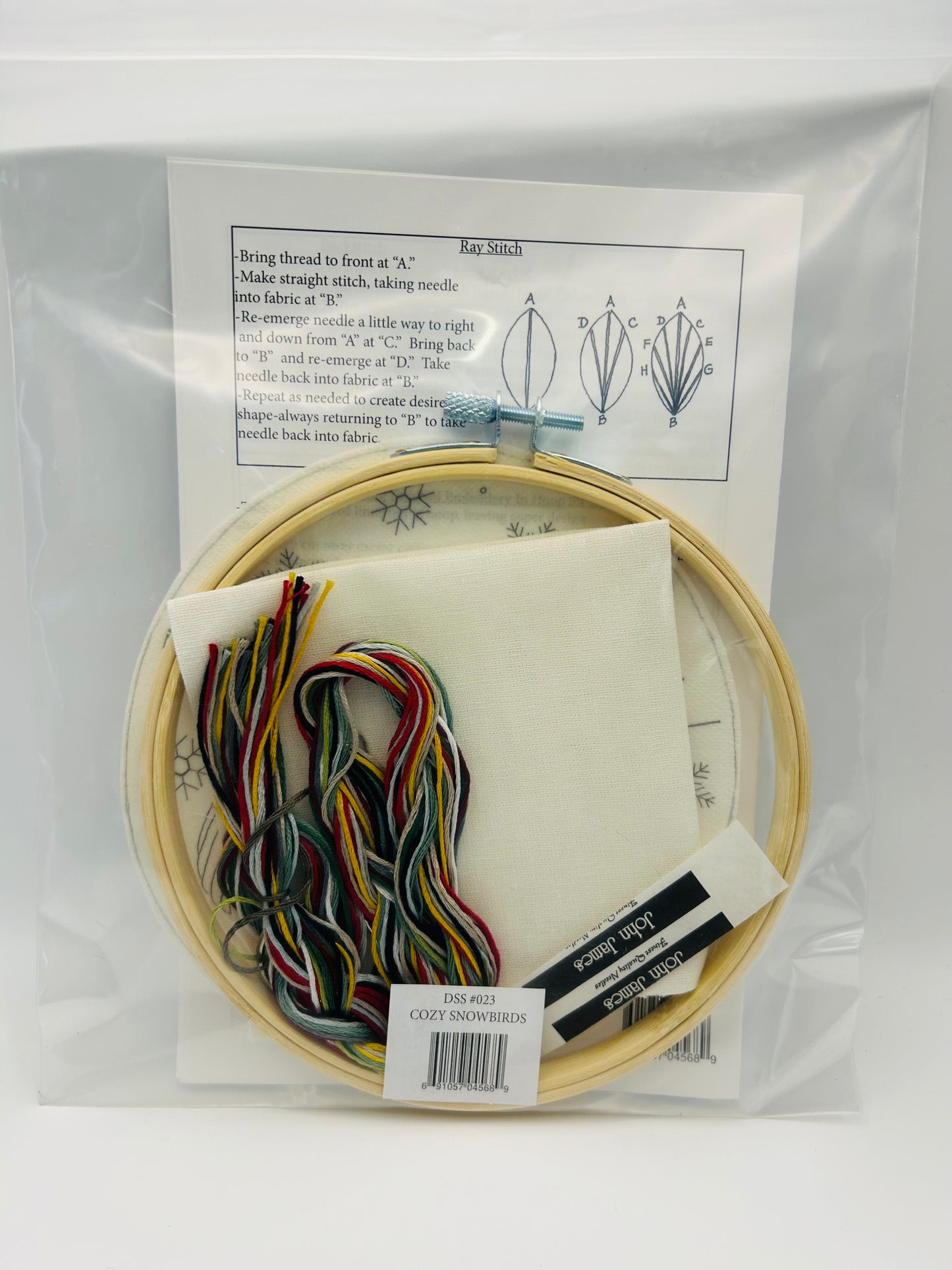 "Cozy Snowbirds" Embroidery Kit DSS #023