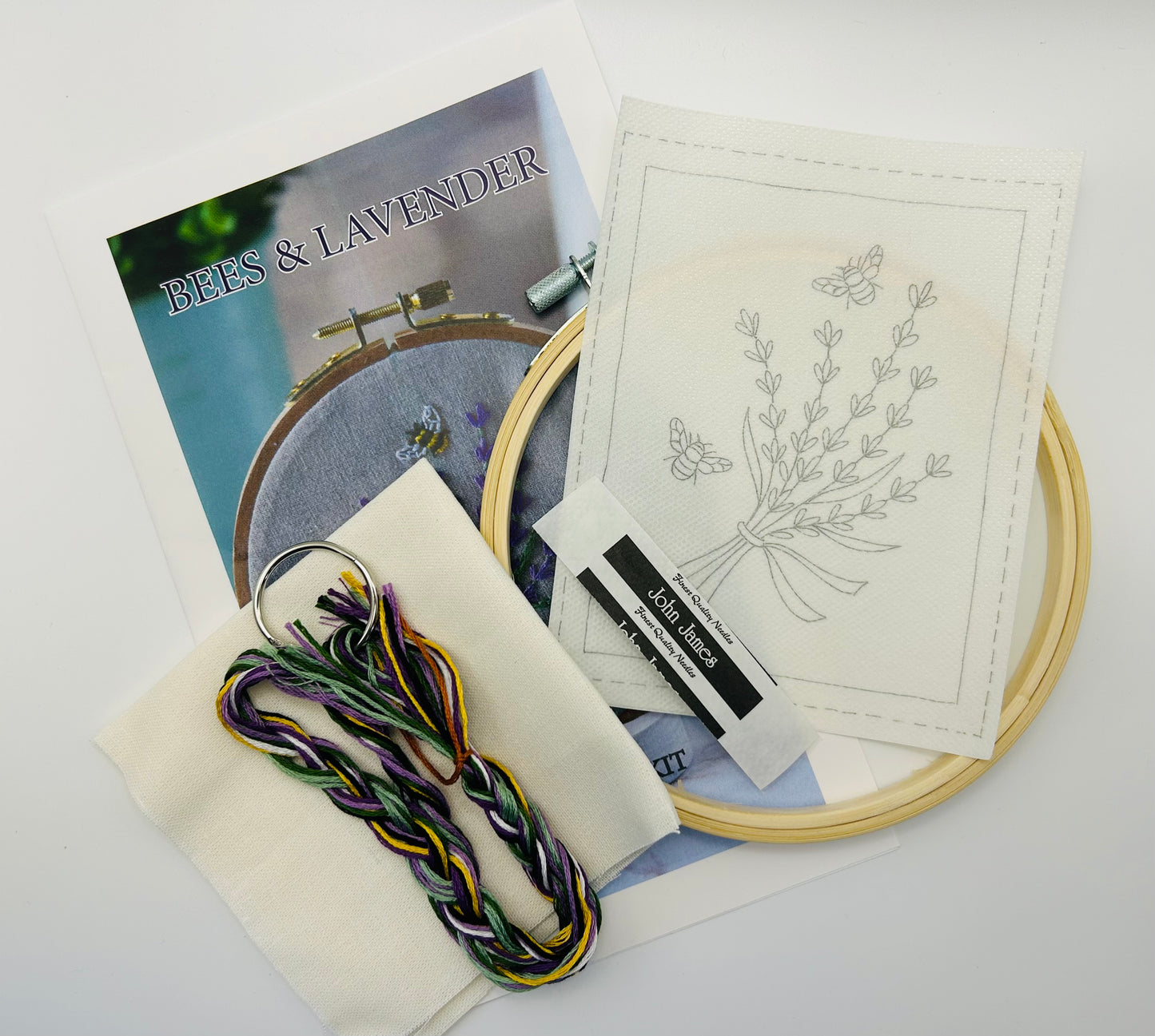 "Bees & Lavender" Embroidery Kit  DSS#011